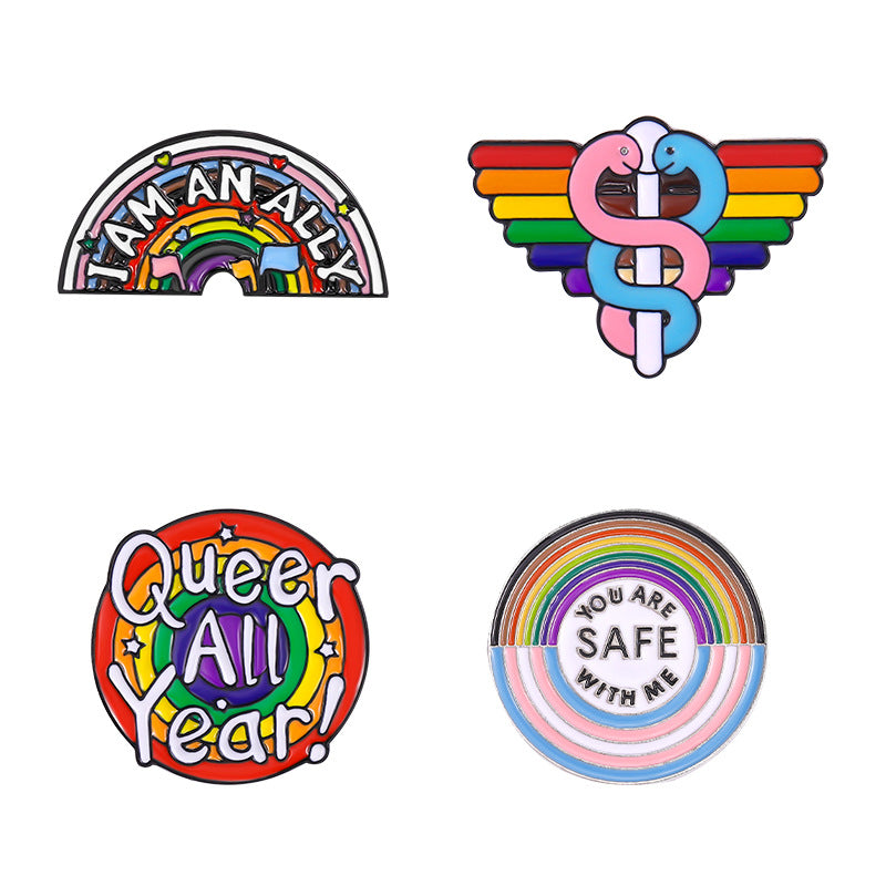 Aleación al por mayor LGBT Rainbow Broche